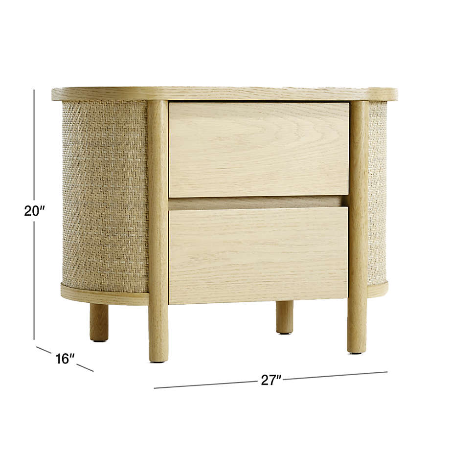 View Set of 2 Canyon Natural Wood 2-Drawer Kids Nightstand by Leanne Ford - image 2 of 13