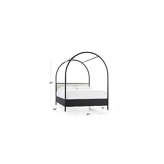 Canyon Arched Queen Canopy Bed with Upholstered Headboard by Leanne Ford