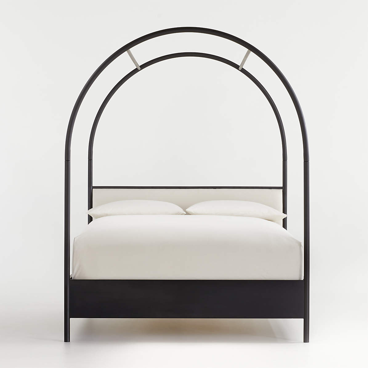 Canyon Arched Canopy Bed With, Queen Bed With Cloth Headboard