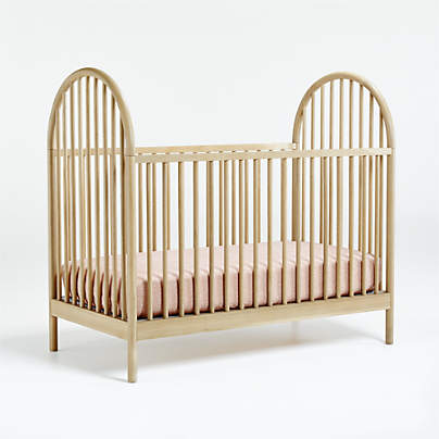 Canyon Natural Spindle Wood Convertible Baby Crib by Leanne Ford