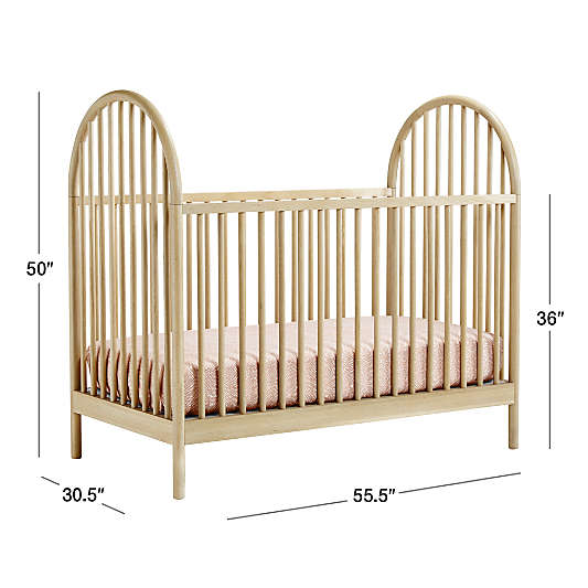 Canyon Natural Spindle Wood Convertible Baby Crib by Leanne Ford