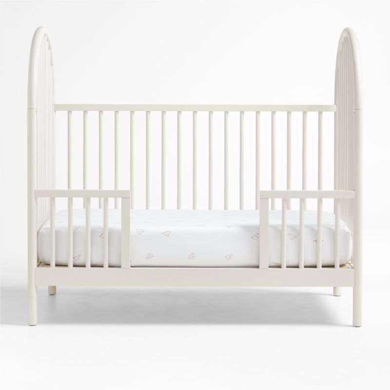Canyon Warm-White Spindle Wood Convertible Baby Crib by Leanne Ford