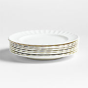 Capella White Bone China Dinner Plates, Set of 8