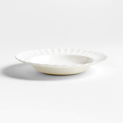 Capella White Bone China Low Bowl