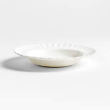 Capella White Bone China Low Bowl + Reviews | Crate & Barrel