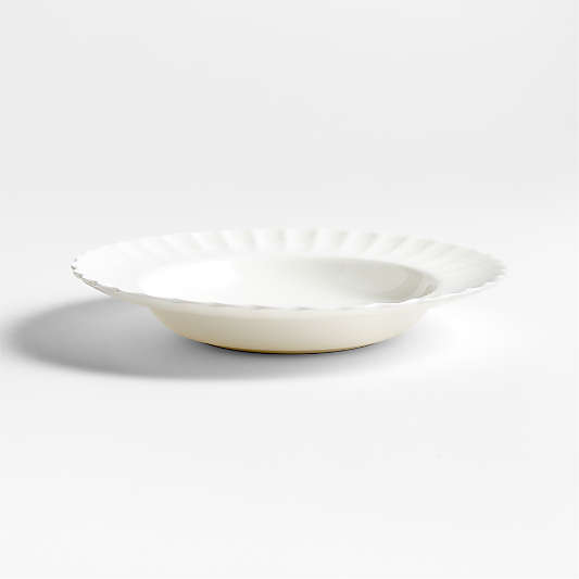 Capella White Bone China Low Bowl