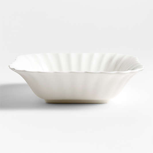 Capella White Bone China Serving Bowl