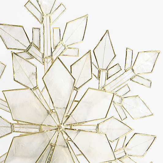 Capiz Shell Snowflake Christmas Tree Topper