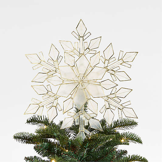 Capiz Shell Snowflake Christmas Tree Topper