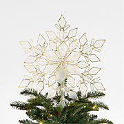 Glass Chip Gold Christmas Tree Pick, Set of 4