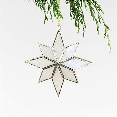 Capiz Snowflake Christmas Tree Ornament