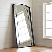 Edge Walnut Arch Rectangle Floor Mirror 32"x76"