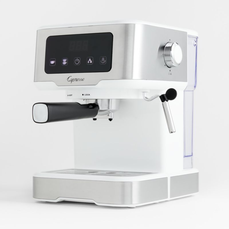 Capresso Cafe TS Touchscreen White Espresso Machine + Reviews Crate