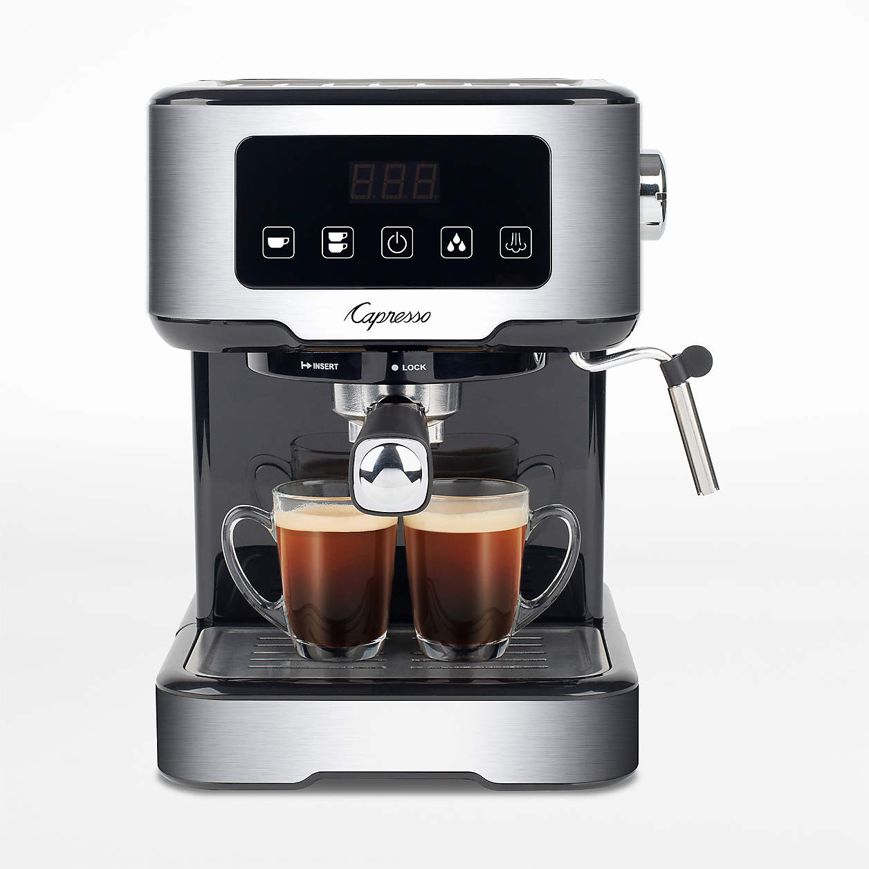Capresso Café Stainless Steel TS Touchscreen Espresso Machine Crate