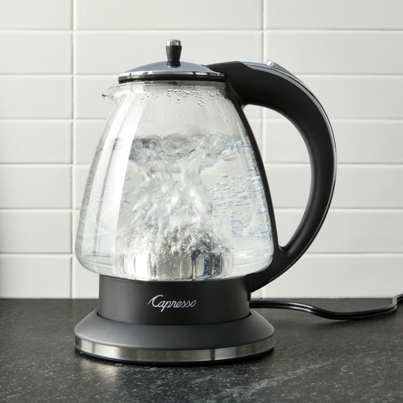 Capresso H20 White Electric Glass Tea Kettle + Reviews | Crate u0026 Barrel