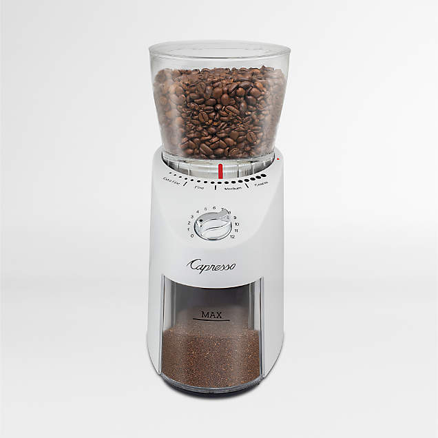 Capresso Infinity Plus Black Conical Burr Grinder + Reviews Crate