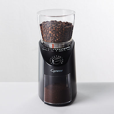 View Capresso ® Infinity Plus Black Conical Burr Grinder details