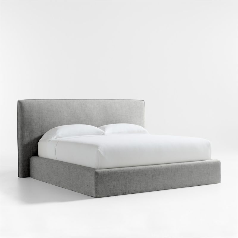 Capri Charcoal Grey Slipcovered King Bed - image 8 of 11