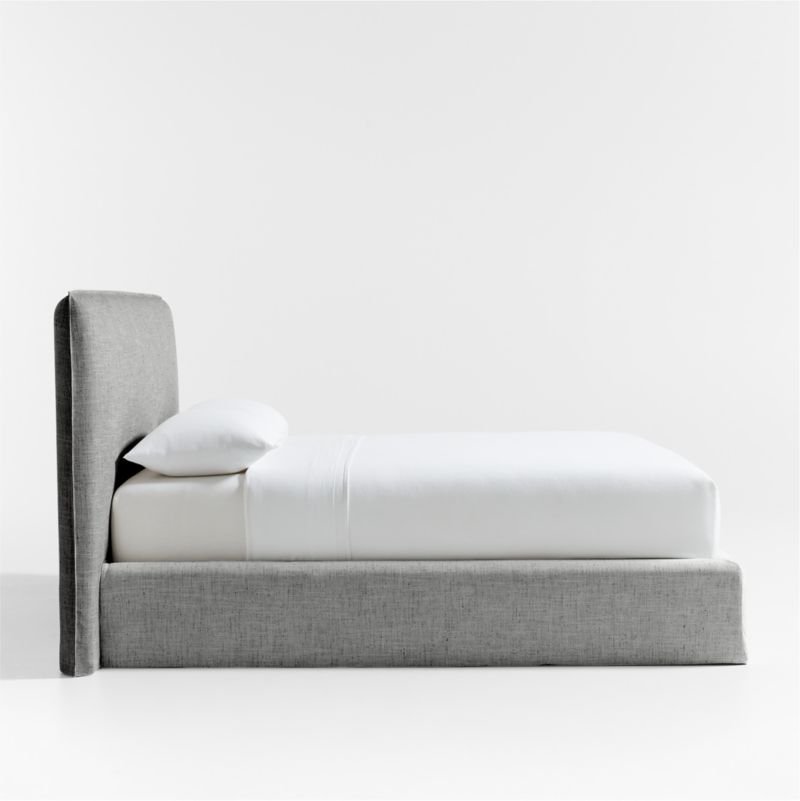 Capri Charcoal Grey Slipcovered King Bed - image 9 of 11