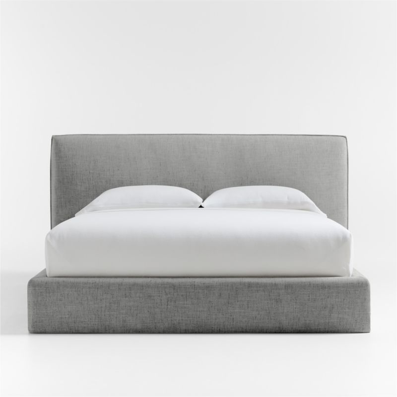 Capri Charcoal Grey Slipcovered King Bed - image 0 of 11