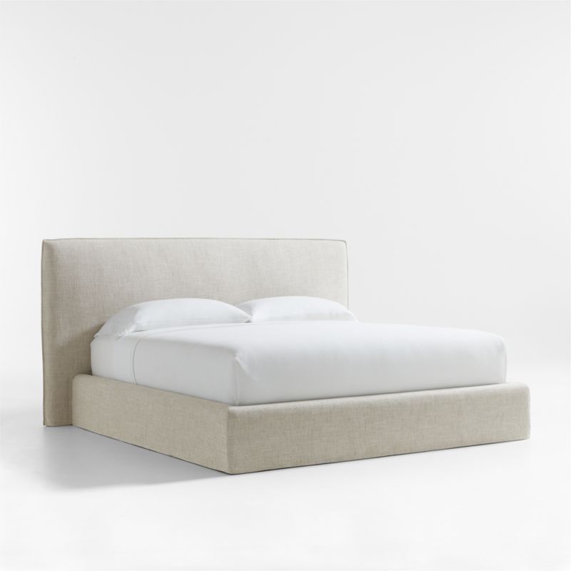 Capri Earth Slipcovered King Bed - image 4 of 12