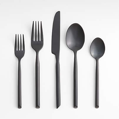 Capri Gunmetal 5-Piece Flatware Place Setting