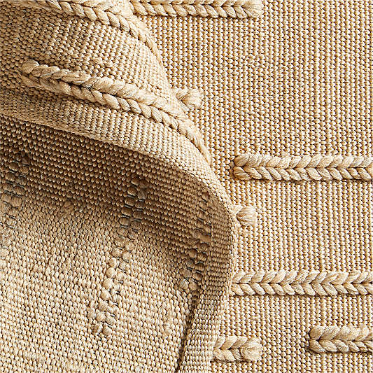 Capri Performance Handwoven Sand Brown Indoor/Outdoor Rug Swatch 12"x18"