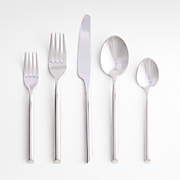 Crate&Barrel  鏡　クレートアンドバレル Aero Modern Flatware 5-Piece Placesetting + Reviews | Crate