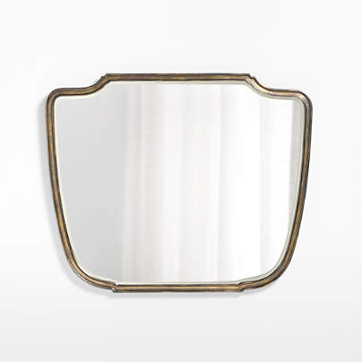 Capriano Antique Bronze Metal Mantel Wall Mirror 50"x41"