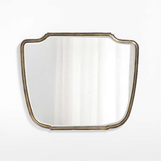 Capriano Antique Bronze Metal Mantel Wall Mirror 50"x41"