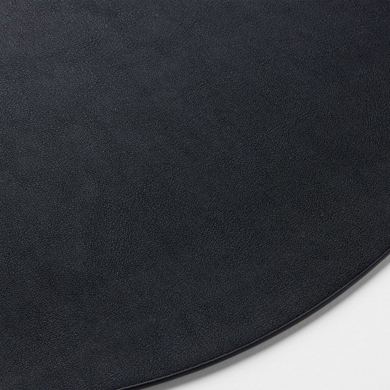 Rizzo Round Reversible Grey Faux Leather Placemat + Reviews