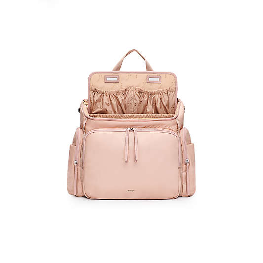 Caraa Large Blush Pink Nylon Baby Diaper Bag