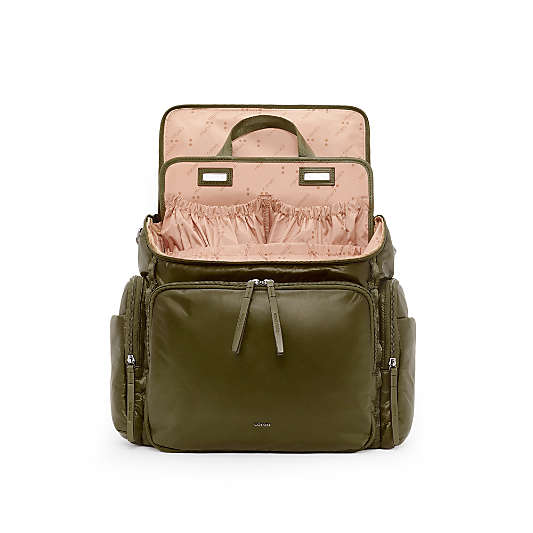 Caraa Large Olive Green Nylon Baby Diaper Bag