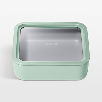 View Caraway ® Mist 10-Cup Square Glass Food Storage Container with Lid details