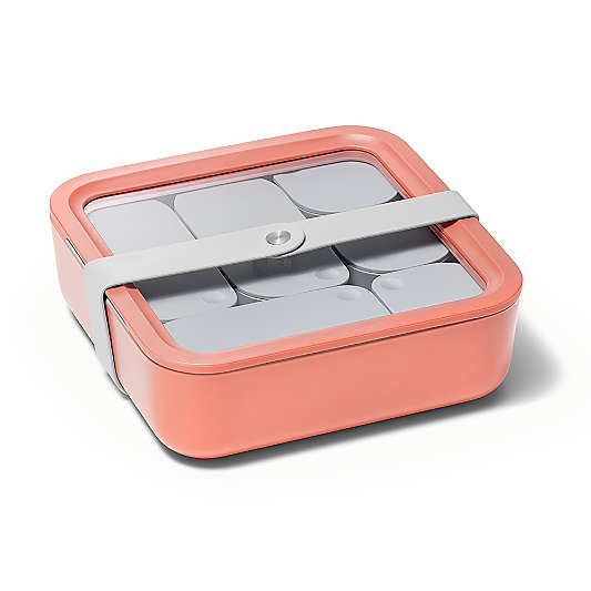 Caraway Home Perracotta 10-Cup Square Glass Food Storage Container with Lid
