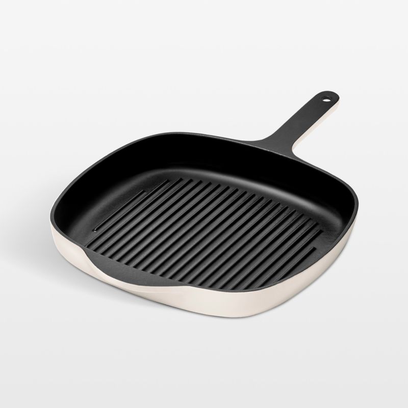 Caraway 10.5" Cream Enameled Cast Iron Grill Pan - image 0 of 2