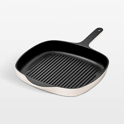 Caraway ® Cream Enameled Cast Iron 10.5" Grill Pan