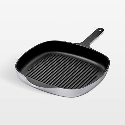 Caraway ® 10.5" Grey Enameled Cast Iron Grill Pan