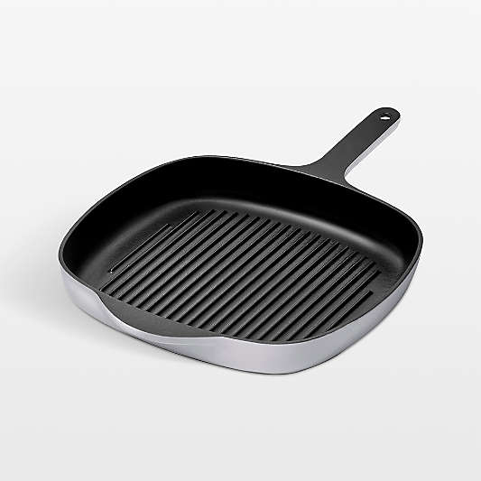 Caraway 10.5" Grey Enameled Cast Iron Grill Pan