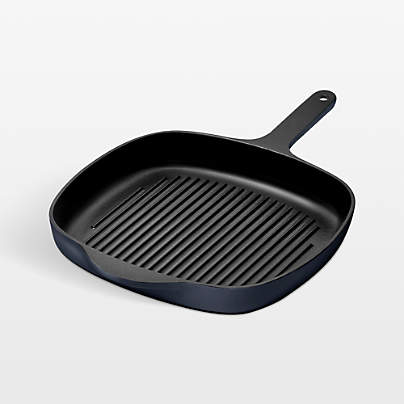 Caraway ® Navy Enameled Cast Iron 10.5" Grill Pan