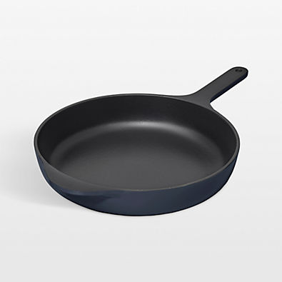 View Caraway 10.5" Dark Navy Enameled Cast Iron Skillet details