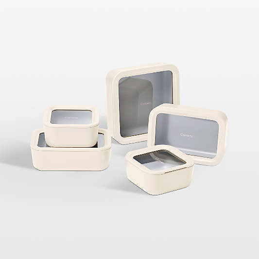 Caraway ® Cream 13-Piece Glass Food Storage Set