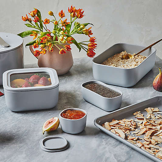 Caraway ® Grey 13-Piece Glass Food Storage Set