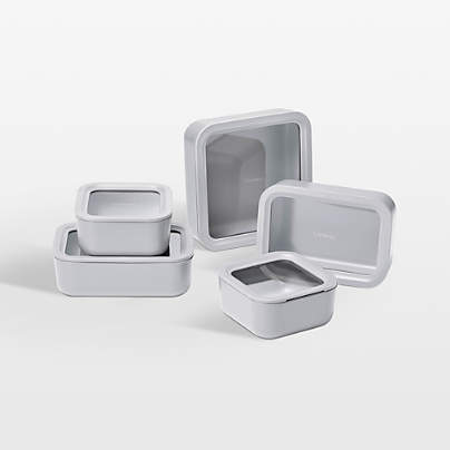 Caraway ® Grey 13-Piece Glass Food Storage Set
