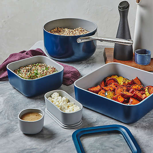 Caraway ® Navy 13-Piece Glass Food Storage Set