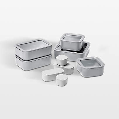 Caraway 14 Piece Glass Food Storage Set - Gray