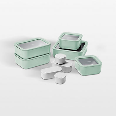 View Caraway Mist 17-piece Glass Food Storage Set details