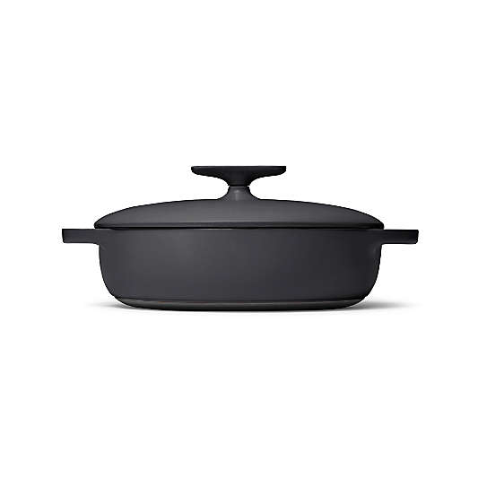 Caraway ® Charcoal 3.5-Qt. Enameled Cast Iron Braiser with Domed Lid