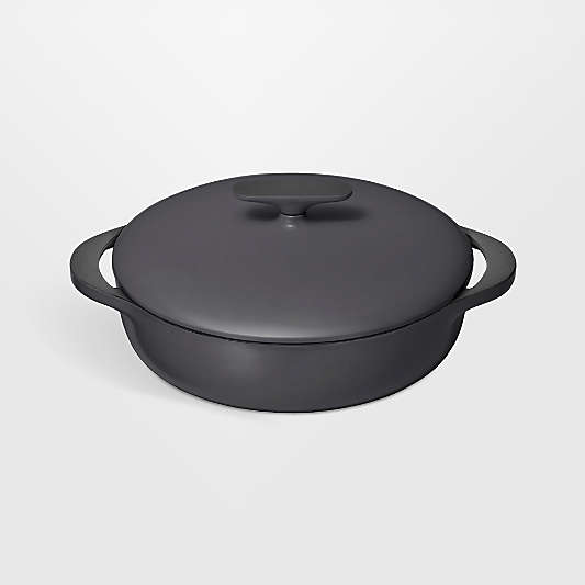 Caraway ® Charcoal 3.5-Qt. Enameled Cast Iron Braiser with Domed Lid