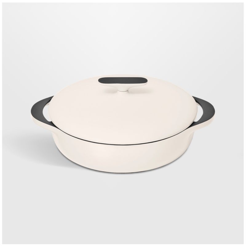 Caraway Cream 3.5-Qt. Enameled Cast Iron Braiser with Domed Lid - image 0 of 3